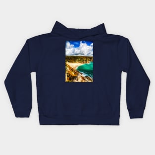 Porthcurno Beach, Cornwall Kids Hoodie